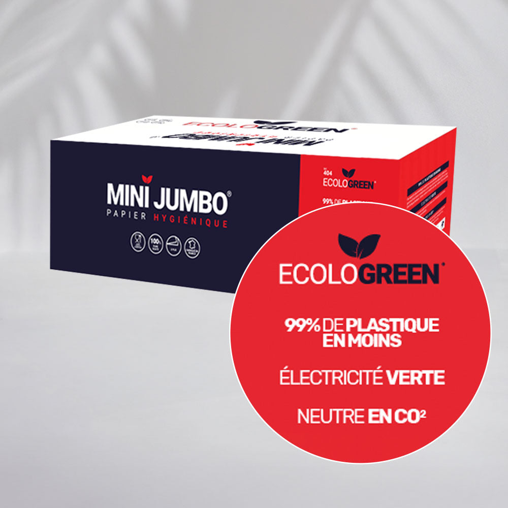 Papier hygiénique 2 plis Mini Jumbo - 200 m - Pure ouate - colis de 12 rouleaux