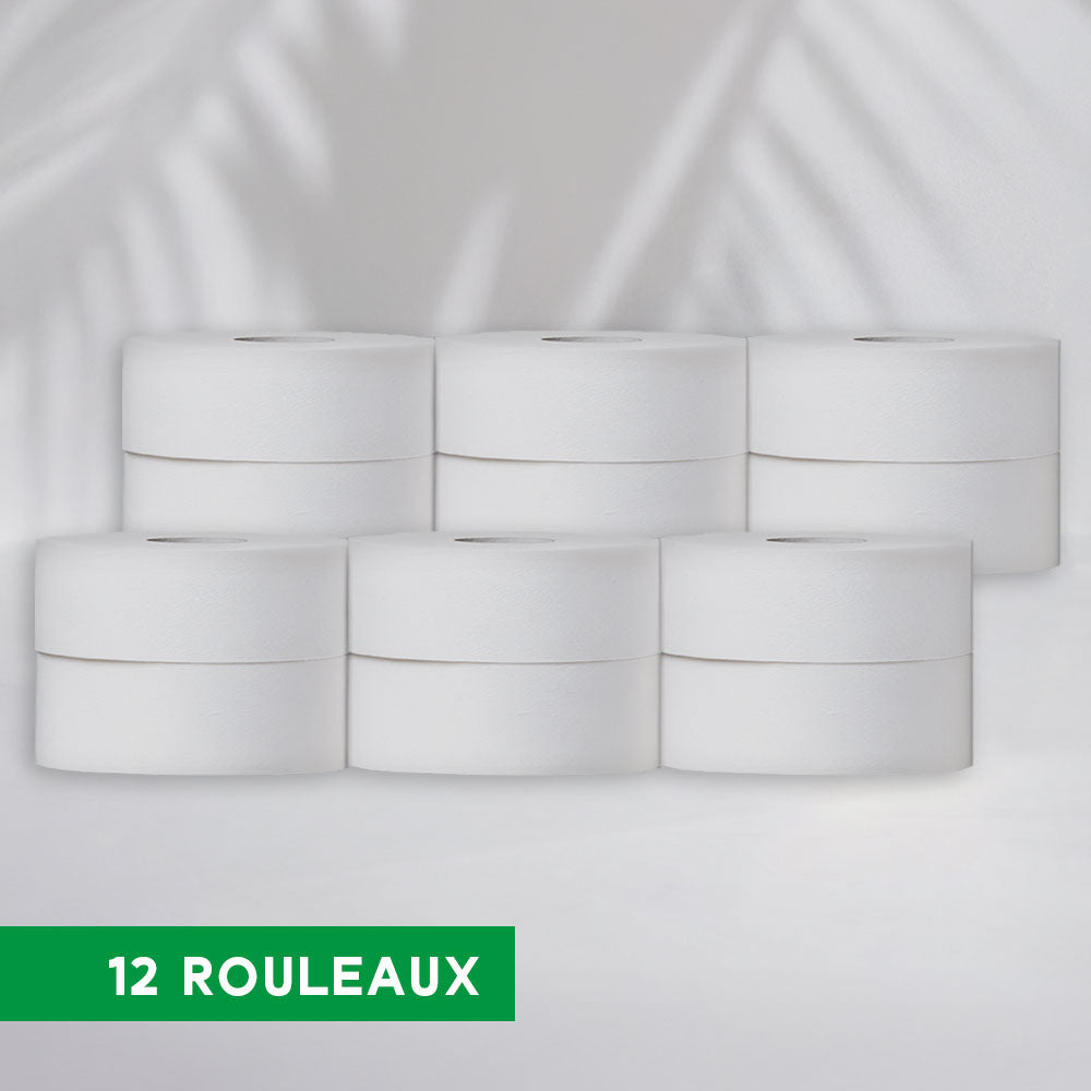 Papier hygiénique 2 plis Mini Titan - 160 m - Pure ouate - colis de 12 rouleaux