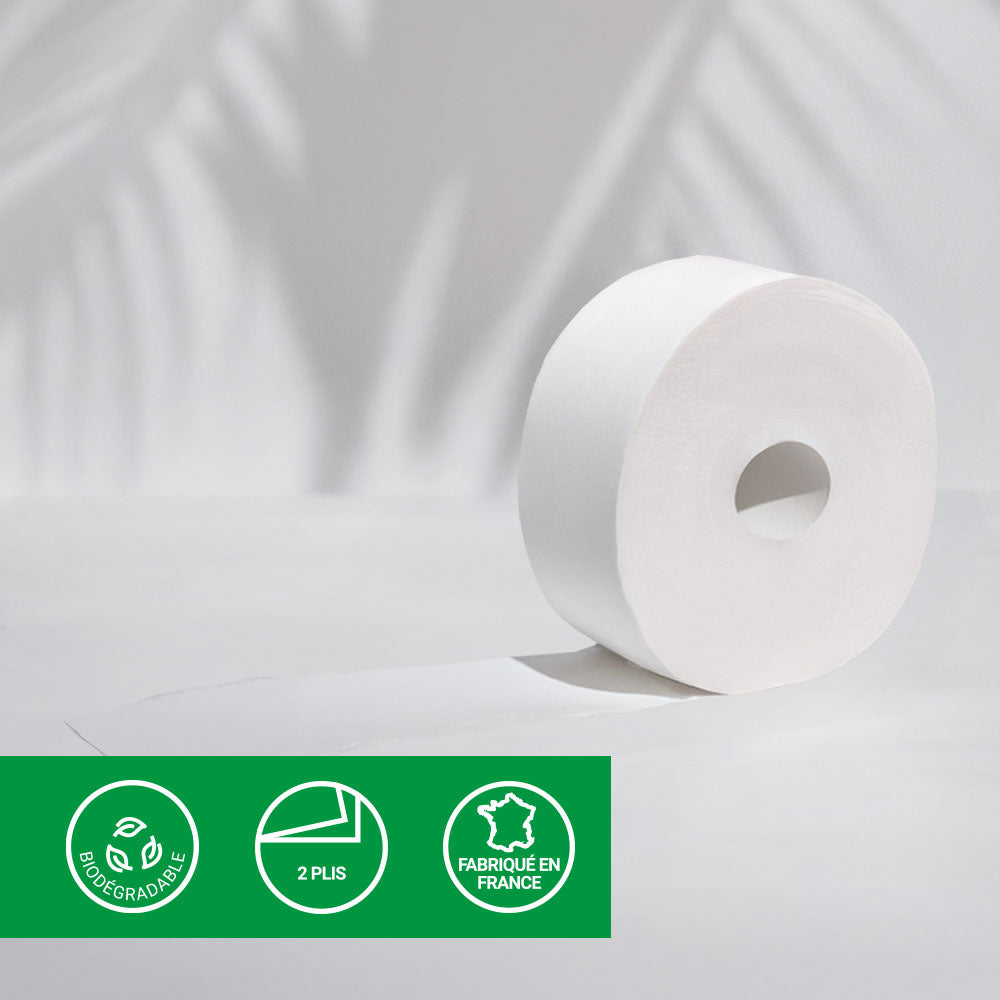 Papier hygiénique 2 plis Mini Titan - 160 m - Pure ouate - colis de 12 rouleaux