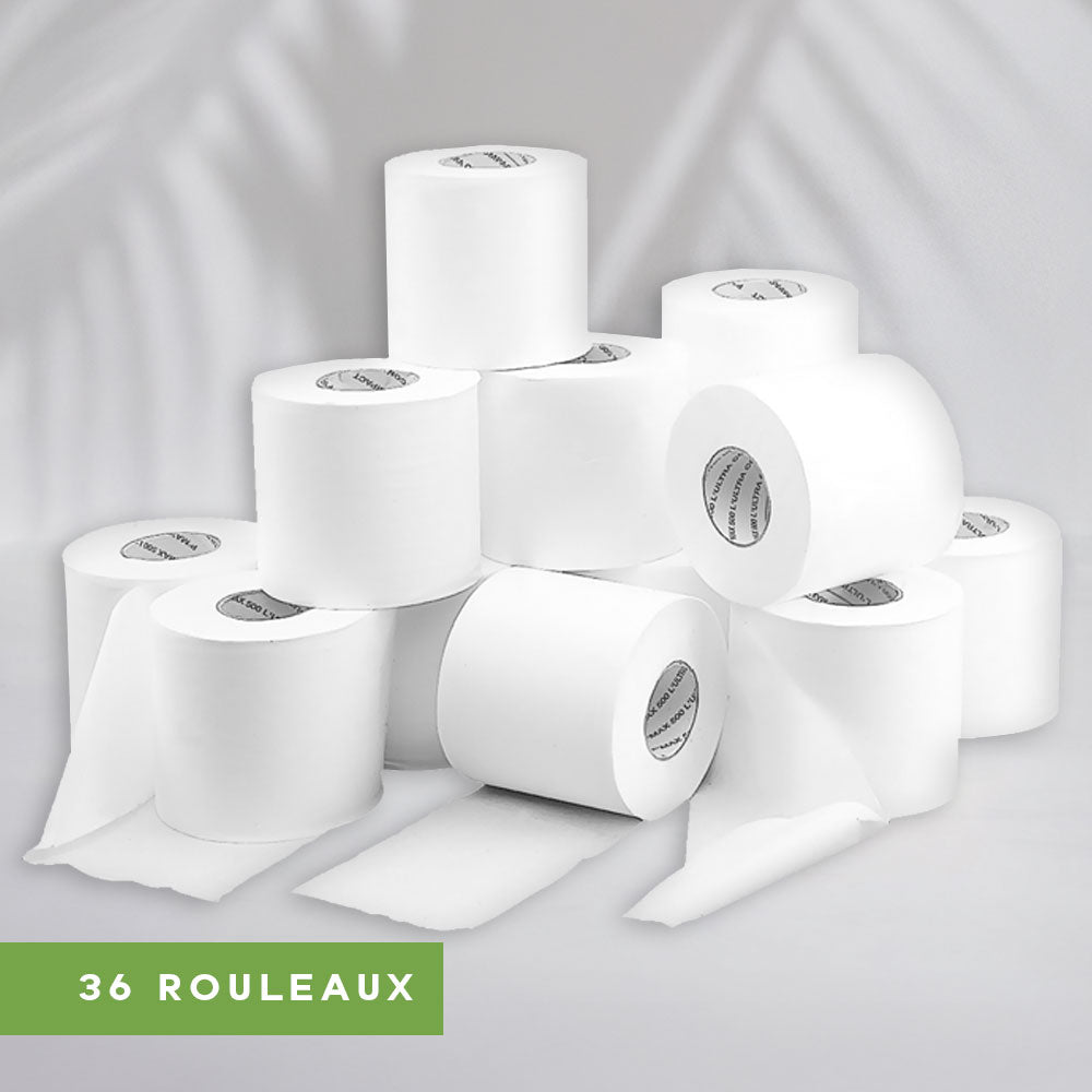 Papier hygiénique P'MAX 500 - 500 feuilles - Pure ouate - colis de 36 rouleaux