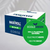 Bobines d'essuyage blanche 2 plis - 1000 Formats - Pure ouate - colis de 2 rouleaux