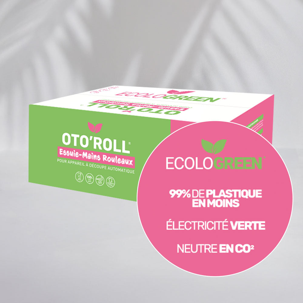 Bobines essuie mains rouleaux pour découpe automatique - 140 mètres - Pure ouate - colis de 6 rouleaux