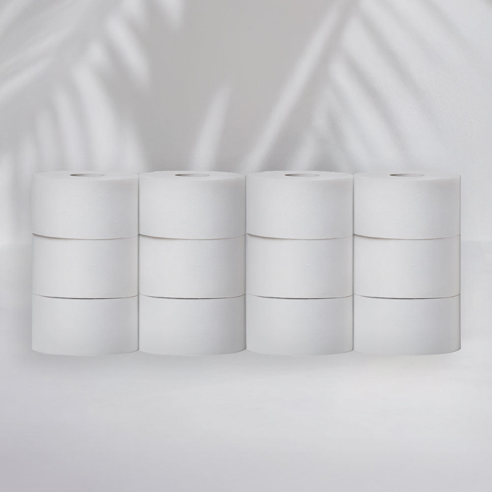 Papier hygiénique 2 plis Mini Jumbo - 200 m - Pure ouate - colis de 12 rouleaux