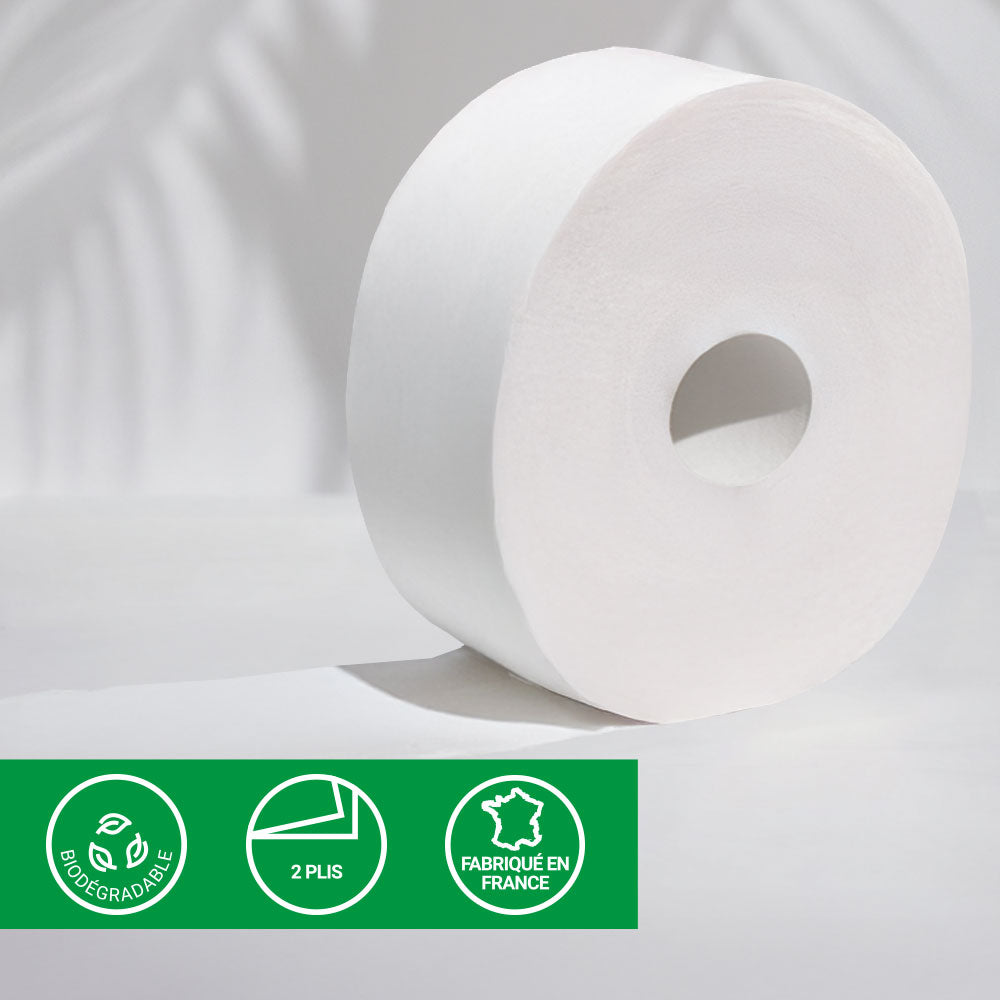 Papier hygiénique 2 plis Maxi Titan - 320 m - Pure ouate - colis de 6 rouleaux