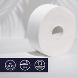 Papier hygiénique 2 plis Maxi Jumbo - 350 m - Pure ouate - colis de 6 rouleaux